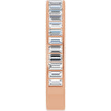 14K Gold Straight Baguette Natural Diamond Channel-Set Anniversary Band – 3x1.5 mm Stones - Rose Gold - view 4