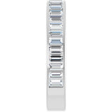 14K Gold Straight Baguette Natural Diamond Channel-Set Anniversary Band – 3x1.5 mm Stones - White Gold - view 4