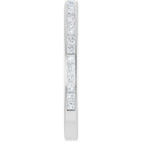 14K Gold Square Lab-Grown Diamond Channel-Set Anniversary Band – 1.5x1.5 mm Stones - White Gold - view 4
