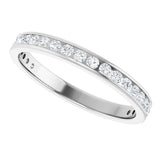 10K Gold Round Natural Diamond Channel-Set Anniversary Band – 5/8 CTW - White Gold - view 5