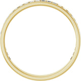 14K Gold Straight Baguette Natural Diamond Channel-Set Anniversary Band – 3x2 mm Stones (2 3/8 CTW) - Yellow Gold - view 2