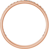14K Gold Straight Baguette Natural Diamond Channel-Set Anniversary Band – 3x2 mm Stones (2 3/8 CTW) - Rose Gold - view 2
