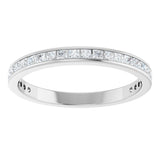 14K Gold Square Lab-Grown Diamond Channel-Set Anniversary Band – 1.75x1.75 mm Stones - White Gold - view 3
