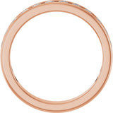 14K Gold Round Lab-Grown Diamond Channel-Set Anniversary Band – 2.25 mm Stones - Rose Gold - view 2