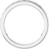 14K Gold Round Natural Diamond Channel-Set Anniversary Band – 2.25 mm Stones - White Gold - view 2