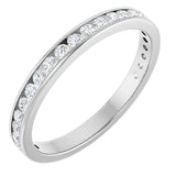10K Gold Round Lab-Grown Diamond Channel-Set Anniversary Band – 2 mm Stones (9/10 CTW) - White Gold