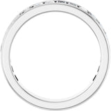 14K Gold Straight Baguette Lab-Grown Diamond Channel-Set Anniversary Band – 3x2 mm Stones - White Gold - view 2