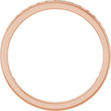 14K Gold Square Lab-Grown Diamond Channel-Set Anniversary Band – 1.75x1.75 mm Stones - Rose Gold - view 2