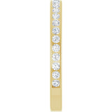 14K Gold Round Lab-Grown Diamond Channel-Set Anniversary Band – 2.25 mm Stones (1 CTW) - Yellow Gold - view 4