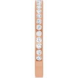 14K Gold Round Lab-Grown Diamond Channel-Set Anniversary Band – 2.25 mm Stones (1 CTW) - Rose Gold - view 4