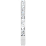 14K Gold Round Lab-Grown Diamond Channel-Set Anniversary Band – 2.25 mm Stones (1 CTW) - White Gold - view 4