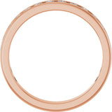 14K Gold Round Lab-Grown Diamond Channel-Set Anniversary Band – 2.5 mm Stones - Rose Gold - view 2