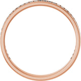 14K Gold Straight Baguette Lab-Grown Diamond Channel-Set Anniversary Band – 3x1.5 mm Stones (1 3/8–1 1/2 CTW) - Rose Gold - view 2