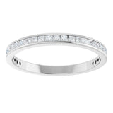 14K Gold Square Lab-Grown Diamond Channel-Set Anniversary Band – 1.5x1.5 mm Stones - White Gold - view 3