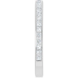 14K Gold Square Natural Diamond Channel-Set Anniversary Band – 1.75x1.75 mm Stones - White Gold - view 4