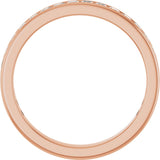 14K Gold Square Lab-Grown Diamond Channel-Set Anniversary Band – 1.75x1.75 mm Stones - Rose Gold - view 2
