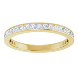 14K Gold Square Lab-Grown Diamond Channel-Set Anniversary Band – 2.5x2.5 mm Stones (2 1/3–2 3/8 CTW) - Yellow Gold - view 3