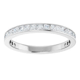 14K Gold Square Lab-Grown Diamond Channel-Set Anniversary Band – 2.5x2.5 mm Stones (2 1/3–2 3/8 CTW) - White Gold - view 3
