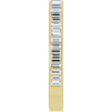 14K Gold Straight Baguette Natural Diamond Channel-Set Anniversary Band – 3x1.5 mm Stones (1 3/8–1 1/2 CTW) - Yellow Gold - view 4