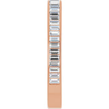 14K Gold Straight Baguette Lab-Grown Diamond Channel-Set Anniversary Band – 3x1.5 mm Stones (1 3/8–1 1/2 CTW) - Rose Gold - view 4