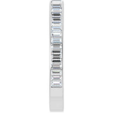 14K Gold Straight Baguette Lab-Grown Diamond Channel-Set Anniversary Band – 3x1.5 mm Stones (1 3/8–1 1/2 CTW) - White Gold - view 4