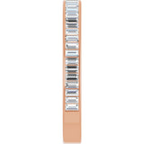 14K Gold Straight Baguette Lab-Grown Diamond Channel-Set Anniversary Band – 3x1.5 mm Stones (1 3/8–1 1/2 CTW) - Rose Gold - view 4