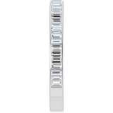 14K Gold Straight Baguette Lab-Grown Diamond Channel-Set Anniversary Band – 3x1.5 mm Stones (1 3/8–1 1/2 CTW) - White Gold - view 4