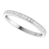 10K Gold Square Lab-Grown Diamond Channel-Set Anniversary Band – 1.75x1.75 mm Stones - White Gold - view 5
