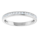 14K Gold Square Natural Diamond Channel-Set Anniversary Band – 1.5x1.5 mm Stones - White Gold - view 3