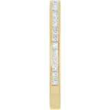 14K Gold Square Lab-Grown Diamond Channel-Set Anniversary Band – 1.5x1.5 mm Stones - Yellow Gold - view 4
