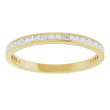 10K Gold Square Natural Diamond Channel-Set Anniversary Band – 5/8 CTW - Yellow Gold - view 3