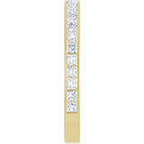 14K Gold Square Lab-Grown Diamond Channel-Set Anniversary Band – 2.5x2.5 mm Stones (2 1/3–2 3/8 CTW) - Yellow Gold - view 4