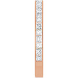 14K Gold Square Natural Diamond Channel-Set Anniversary Band – 2.5x2.5 mm Stones (2 1/3–2 3/8 CTW) - Rose Gold - view 4