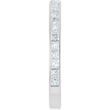 14K Gold Square Lab-Grown Diamond Channel-Set Anniversary Band – 2.5x2.5 mm Stones (2 1/3–2 3/8 CTW) - White Gold - view 4