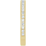 14K Gold Square Lab-Grown Diamond Channel-Set Anniversary Band – 1.5x1.5 mm Stones - Yellow Gold - view 4