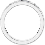 14K Gold Straight Baguette Natural Diamond Channel-Set Anniversary Band – 3x2 mm Stones - White Gold - view 2