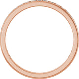 14K Gold Square Lab-Grown Diamond Channel-Set Anniversary Band – 2.25x2.25 mm Stones - Rose Gold - view 2