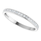 14K Gold Square Natural Diamond Channel-Set Anniversary Band – 1.5x1.5 mm Stones - White Gold - view 5