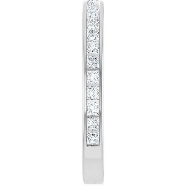 14K Gold Square Natural Diamond Channel-Set Anniversary Band – 1.75x1.75 mm Stones - White Gold - view 4