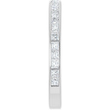 14K Gold Square Lab-Grown Diamond Channel-Set Anniversary Band – 1.75x1.75 mm Stones - White Gold - view 4