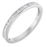 14K Gold Square Lab-Grown Diamond Channel-Set Anniversary Band – 2.25x2.25 mm Stones (2 CTW) - White Gold