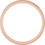 14K Gold Round Lab-Grown Diamond Channel-Set Anniversary Band – 2 mm Stones - Rose Gold - view 2