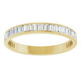 14K Gold Straight Baguette Lab-Grown Diamond Channel-Set Anniversary Band – 3x1.5 mm Stones (1 3/8–1 1/2 CTW) - Yellow Gold - view 3