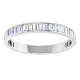 14K Gold Straight Baguette Lab-Grown Diamond Channel-Set Anniversary Band – 3x1.5 mm Stones (1 3/8–1 1/2 CTW) - White Gold - view 3