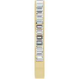 14K Gold Straight Baguette Natural Diamond Channel-Set Anniversary Band – 3x2 mm Stones (2 3/8 CTW) - Yellow Gold - view 4
