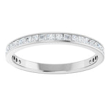 14K Gold Square Lab-Grown Diamond Channel-Set Anniversary Band – 2.25x2.25 mm Stones (2 CTW) - White Gold - view 3