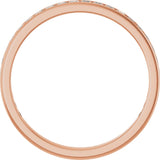 14K Gold Square Lab-Grown Diamond Channel-Set Anniversary Band – 2.25x2.25 mm Stones (2 CTW) - Rose Gold - view 2