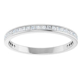 14K Gold Square Lab-Grown Diamond Channel-Set Anniversary Band – 1.5x1.5 mm Stones - White Gold - view 3