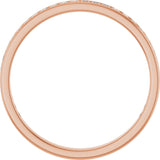 14K Gold Square Lab-Grown Diamond Channel-Set Anniversary Band – 1.75x1.75 mm Stones - Rose Gold - view 2