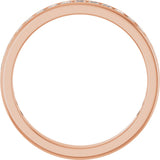 14K Gold Square Natural Diamond Channel-Set Anniversary Band – 1.75x1.75 mm Stones - Rose Gold - view 2